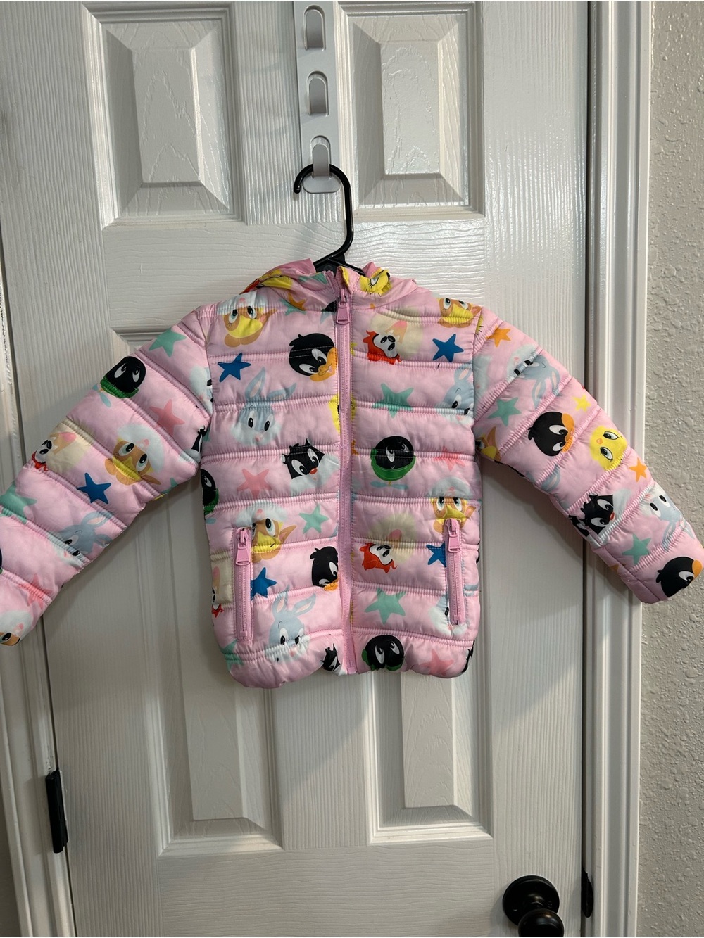 Members Only size 4T Toddler looney toons character puffy coat pink tweety bird